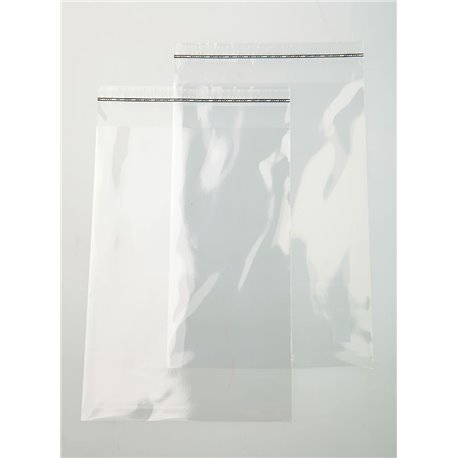 Pochette plastique transparente A6 avec lanière blanche ou noire